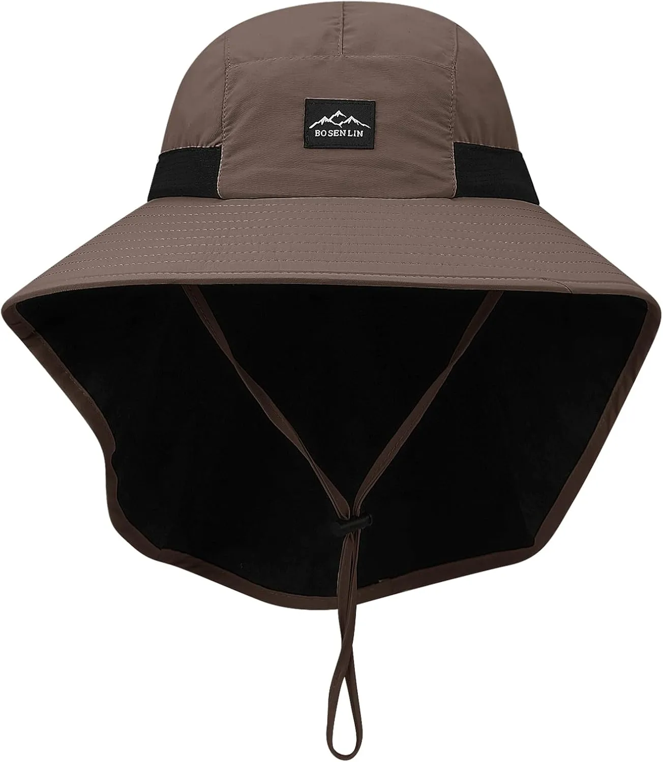 Clakllie Waterproof Wide Brim Sun Hat with Neck Flap UPF 50  Fishing Hats Sun Protection Gardening Safari Hat for Hiking