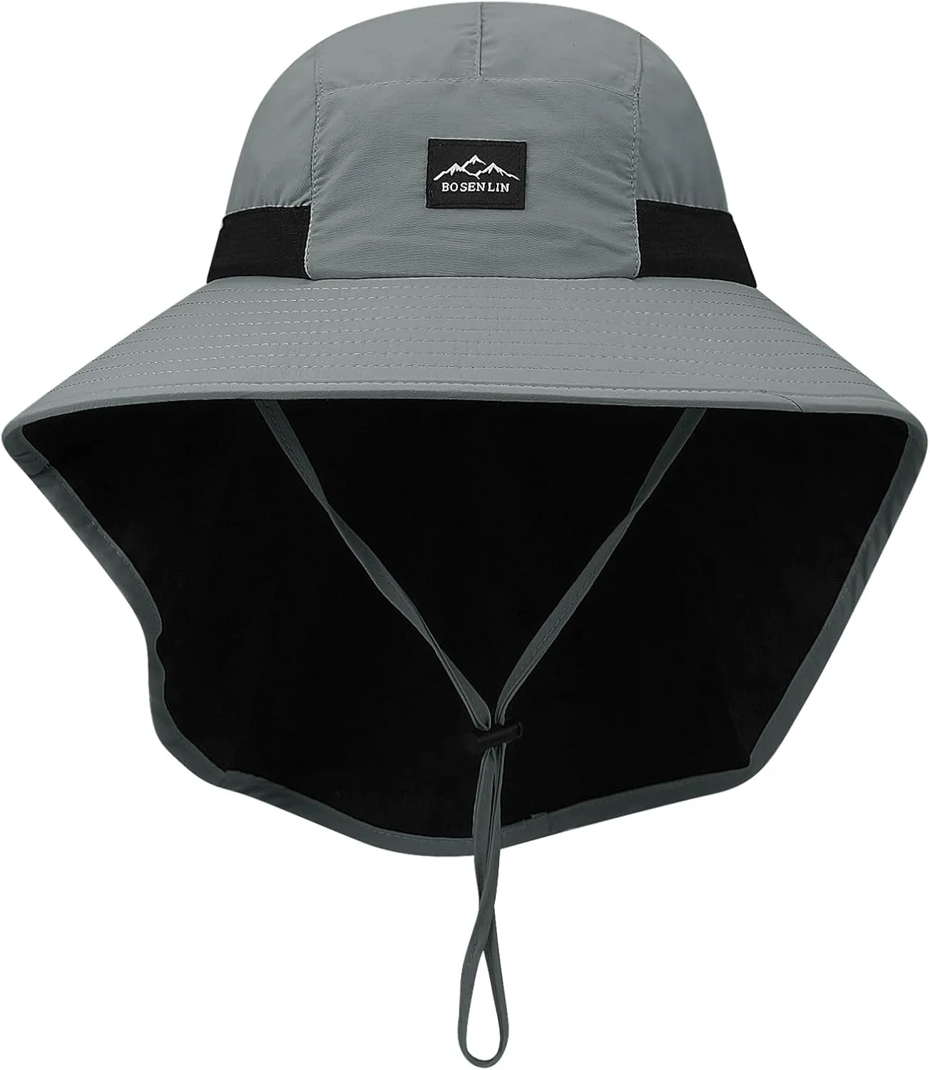 Clakllie Waterproof Wide Brim Sun Hat with Neck Flap UPF 50  Fishing Hats Sun Protection Gardening Safari Hat for Hiking