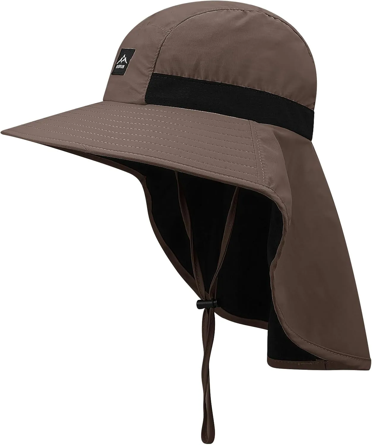 Clakllie Waterproof Wide Brim Sun Hat with Neck Flap UPF 50  Fishing Hats Sun Protection Gardening Safari Hat for Hiking