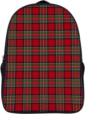Clan Stewart Plaid Double Compartment Large Capacity Backpack Unisex