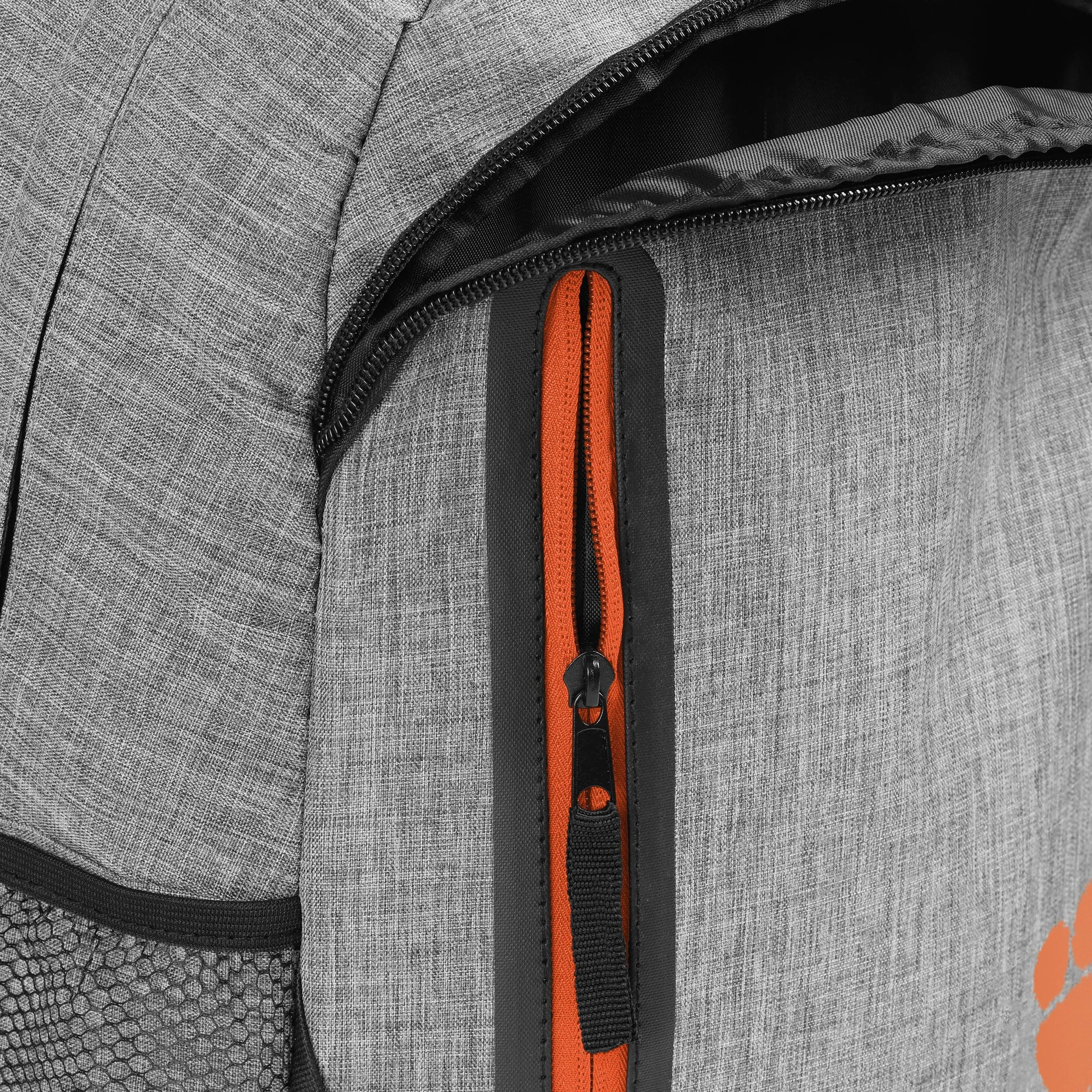 Clemson Tigers Heather Grey Bold Color Backpack