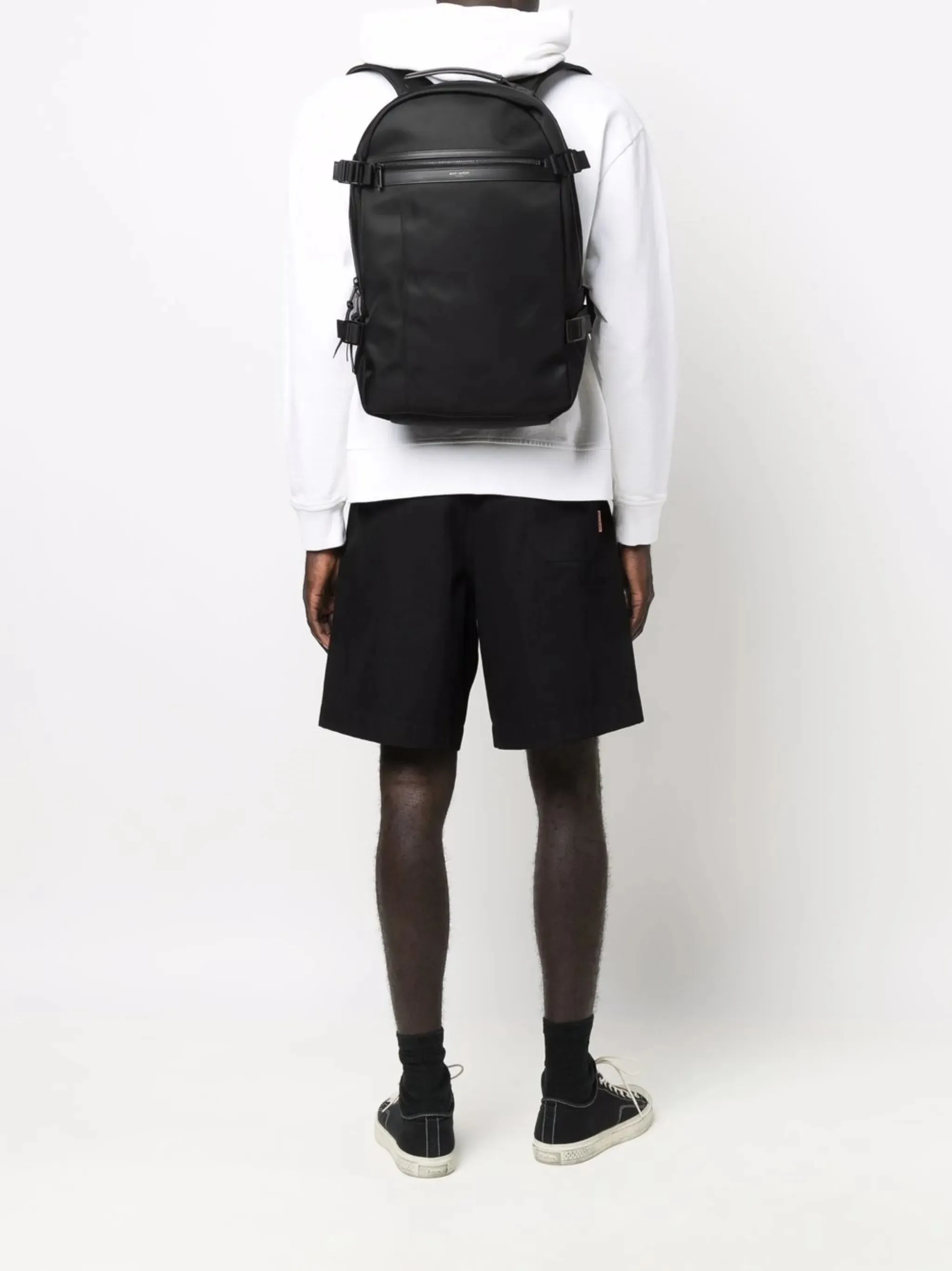 Client-approved pack Wireless-enabled back leather-detail