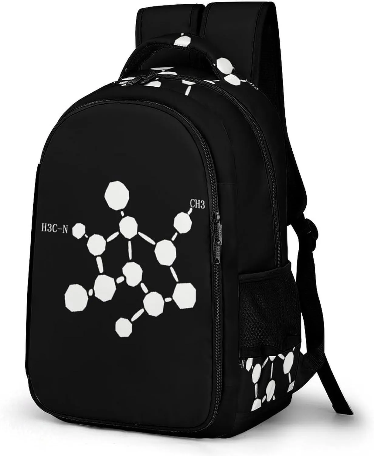 Cocaine Molecule Formula Chemistry Travel Laptop Backpack Durable Computer Bag Casual Daypack Work Backpack for Women & Men