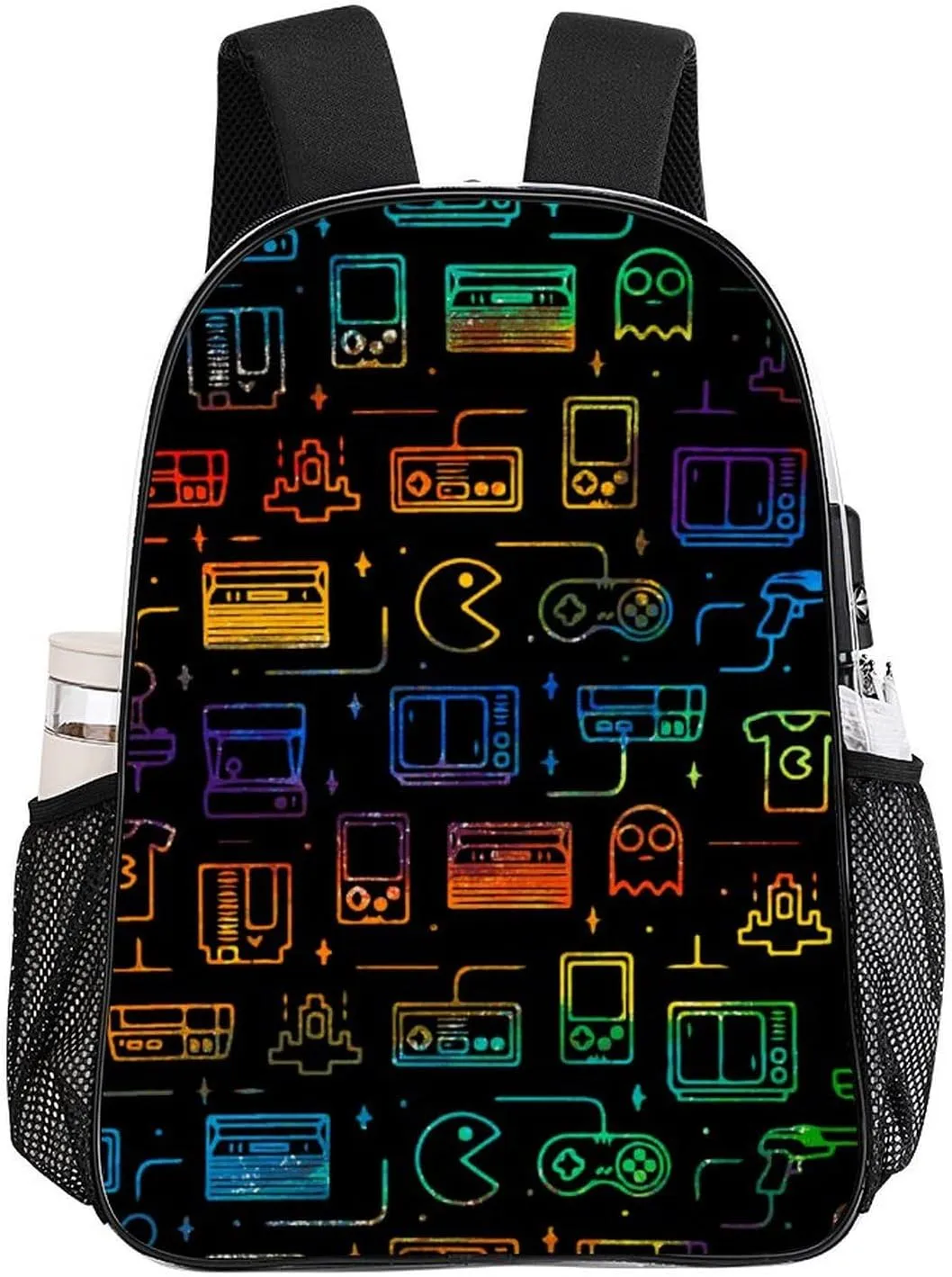 Colorful Game Video Gaming Transparent Fashion Waterproof PVC Transparent Backpack Unisex 17 Inches