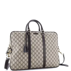 Convertible Briefcase GG Coated Canvas with Leather Large