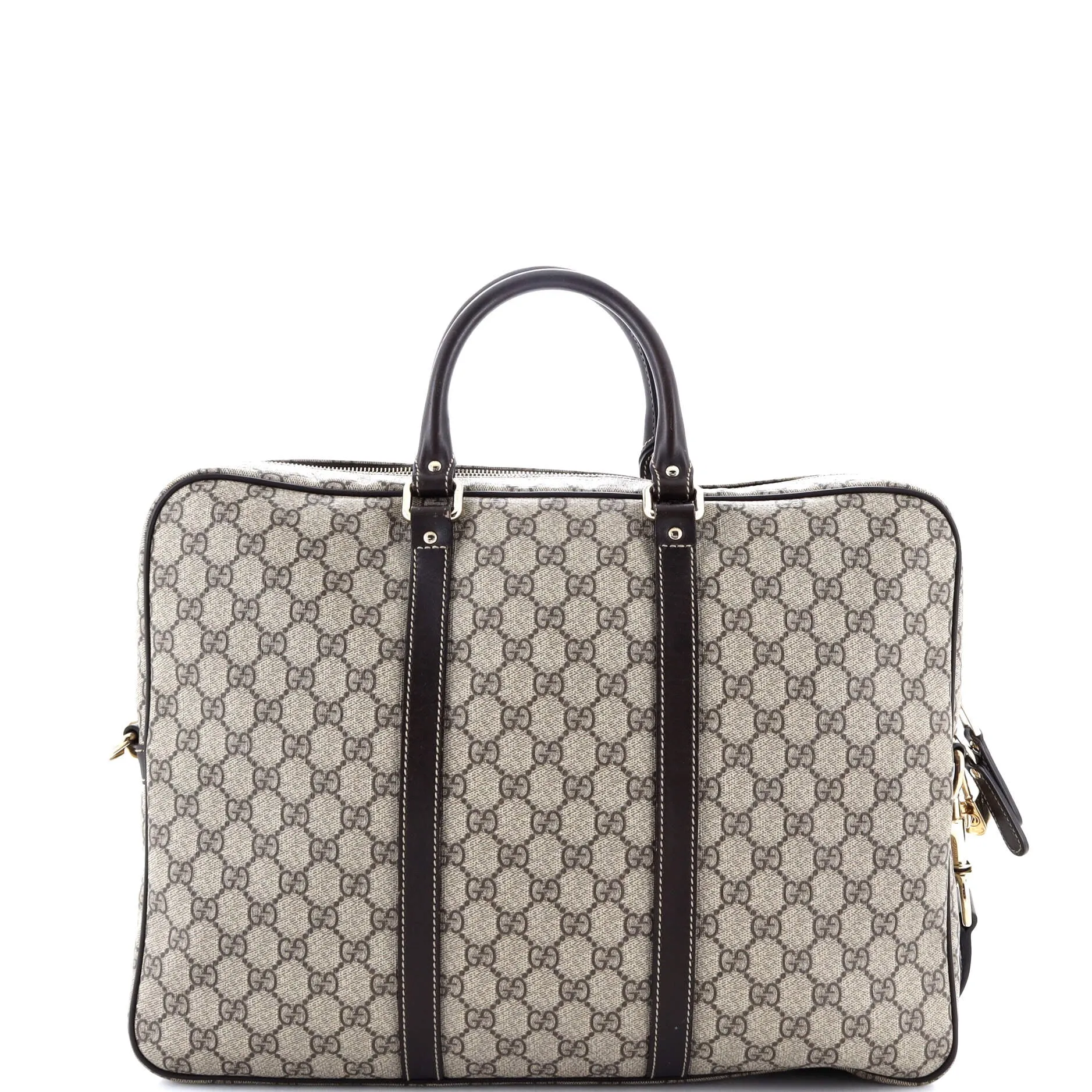 Convertible Briefcase GG Coated Canvas with Leather Large