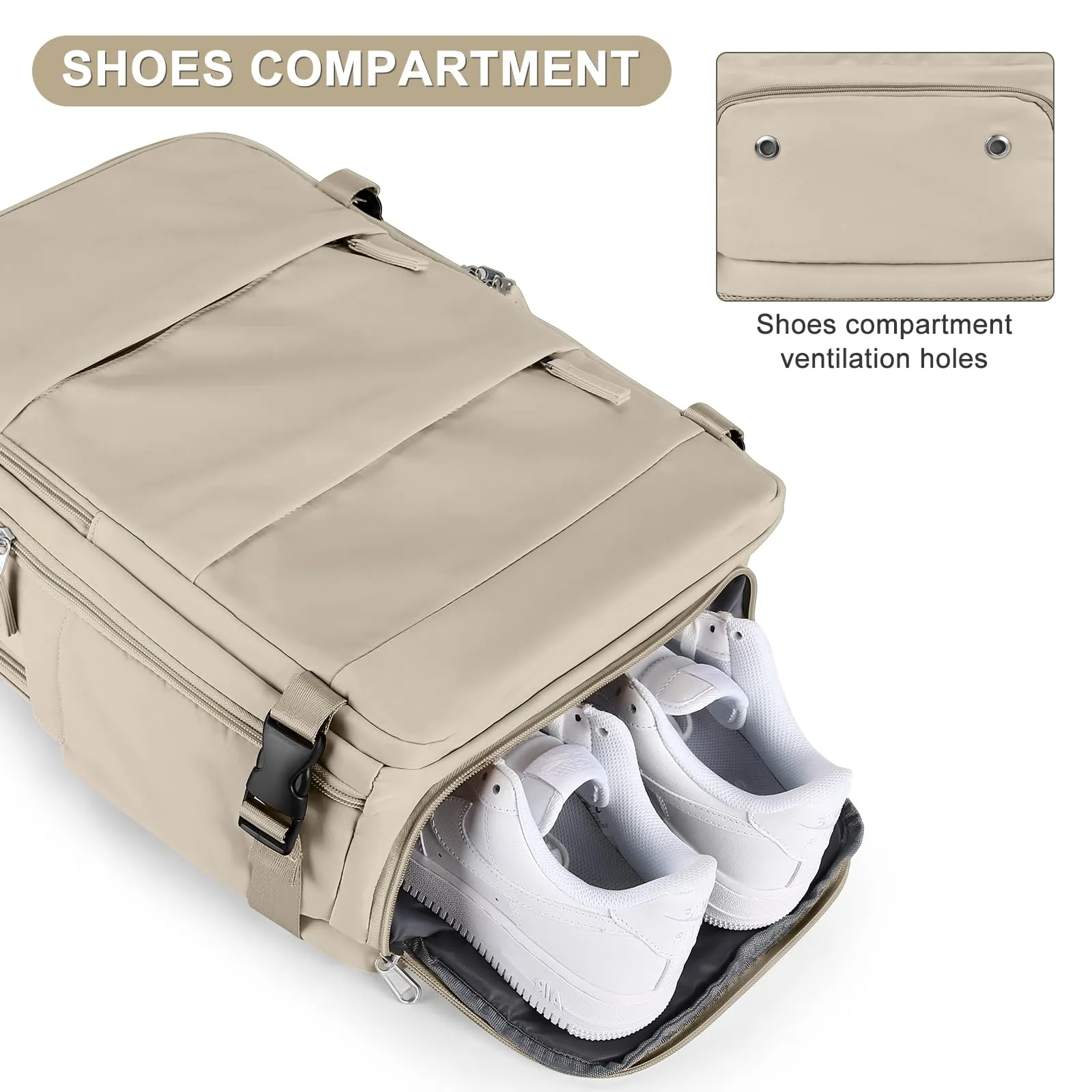coofay Large Travel Backpack For Women Men Airline Approved Carry On Backpack Flight Approved Waterproof Sports Luggage Backpack Casual Daypack Hiking Backpack