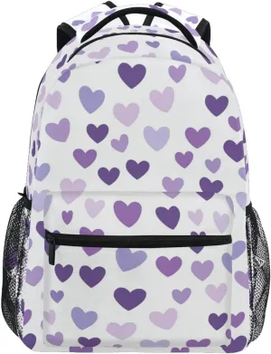 Cool Backpacks for Teacher Nurse Fashion Vintage Daypacks with Chest Strap for Travel Trip Purple Heart Day Purple Heart