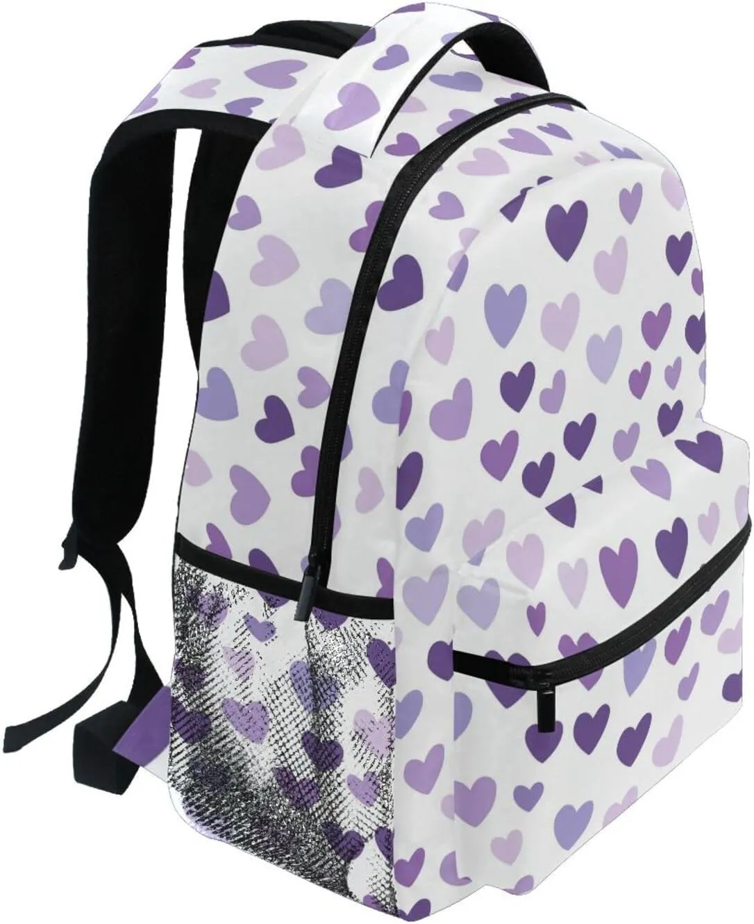Cool Backpacks for Teacher Nurse Fashion Vintage Daypacks with Chest Strap for Travel Trip Purple Heart Day Purple Heart