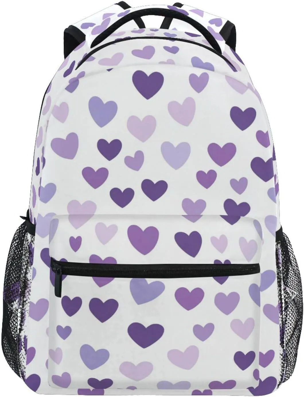 Cool Backpacks for Teacher Nurse Fashion Vintage Daypacks with Chest Strap for Travel Trip Purple Heart Day Purple Heart