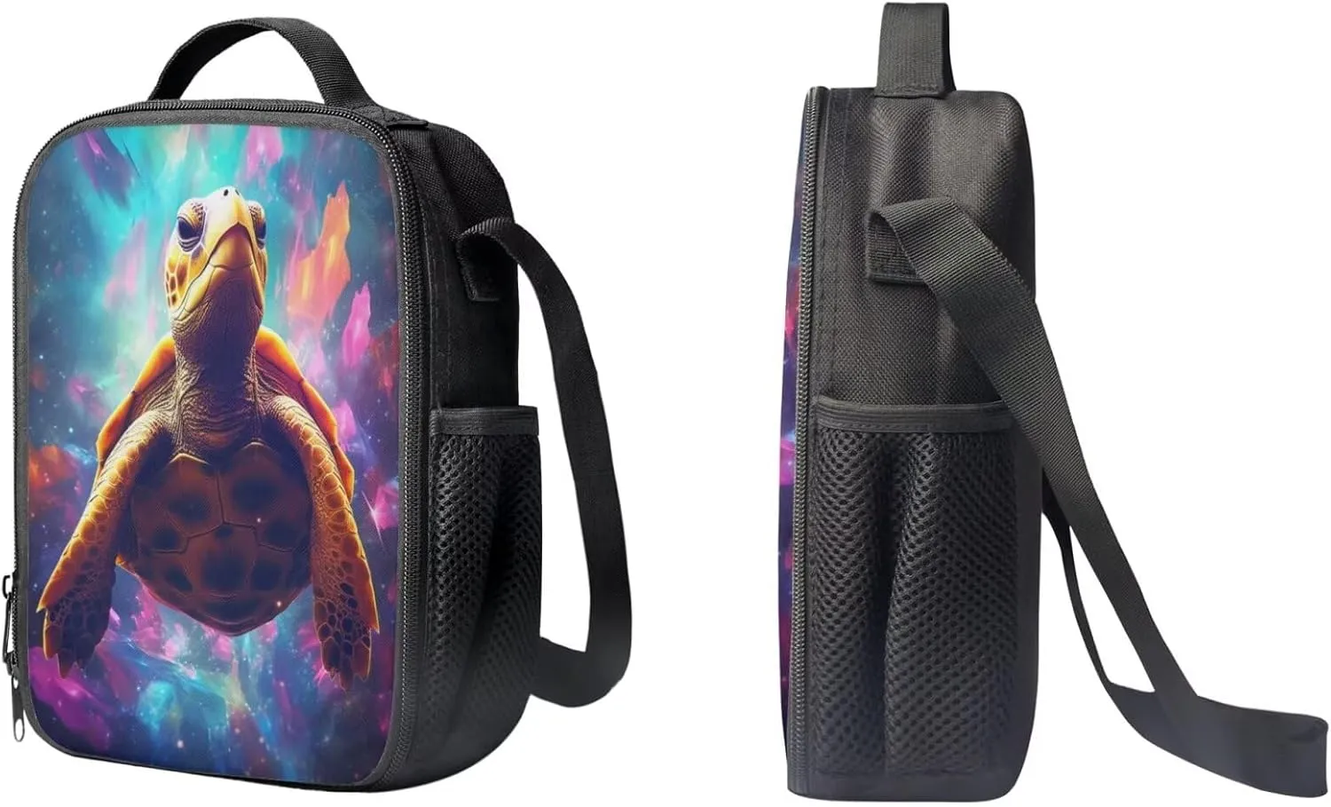 Cool Galaxy Turtle Kids Backpack School Bag With Lunch Bag and Pencil Bag for Teen Boys Youth Middle Junior High School Bookbag 26 Inch Large Capacity School Bags