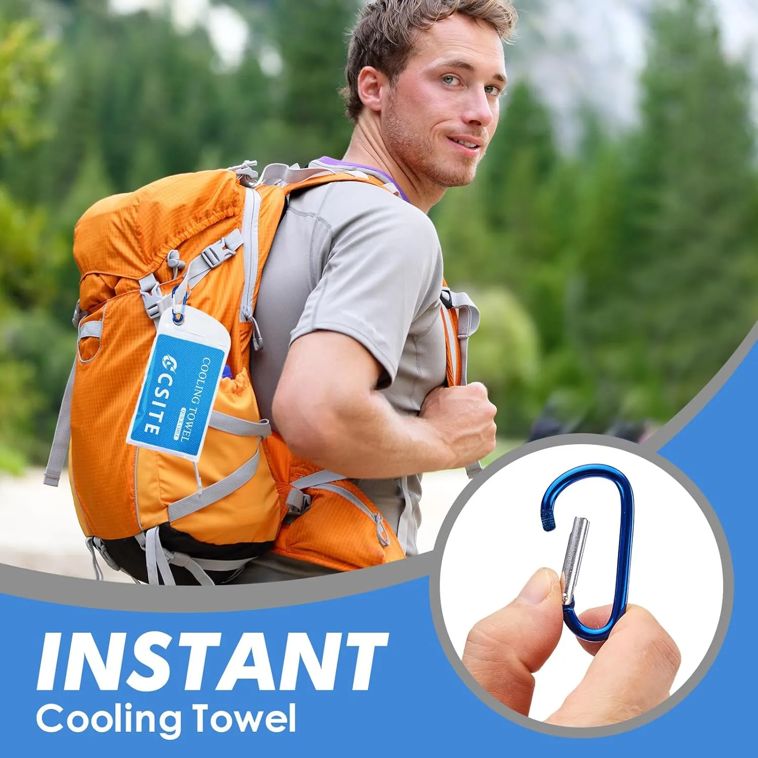 Cooling Towels for Neck and Face - 6 Pack 47x12 Inch Ice Cold Microfiber Towels, Soft & Breathable Cooling Towel for Hot Weather, Sports, Yoga, Workout, Running, Golf, Camping