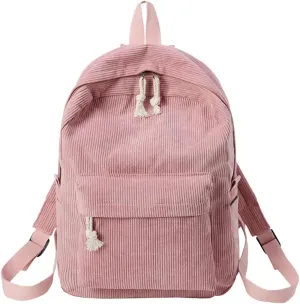 Corduroy Backpack for Women Fashionable Multifunction Bag with High Capacity for School and Daily Use Durable Design Bag