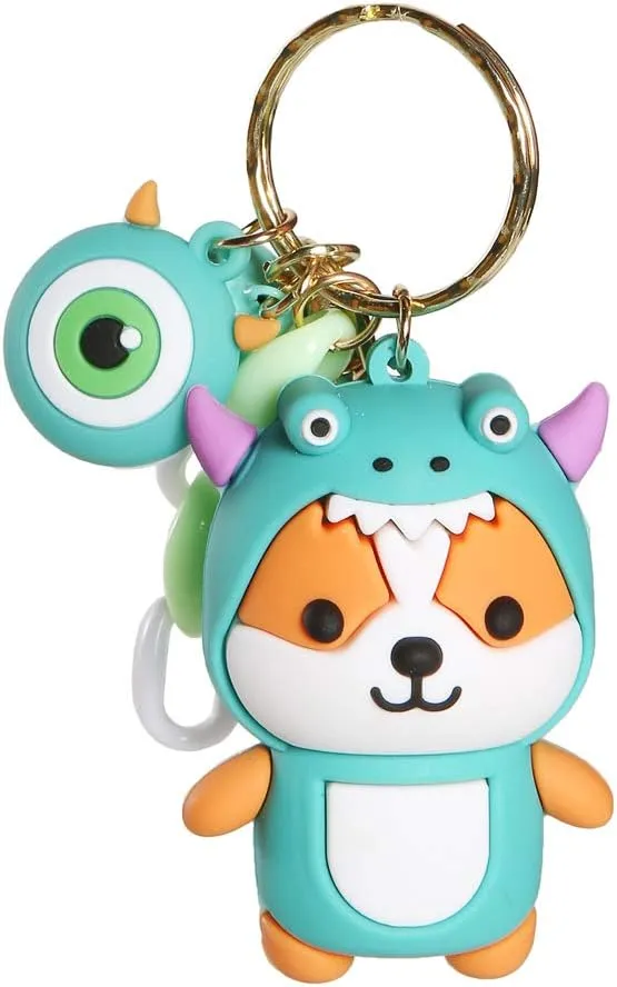 Corgi Keychain Buddy (Dinosaur)