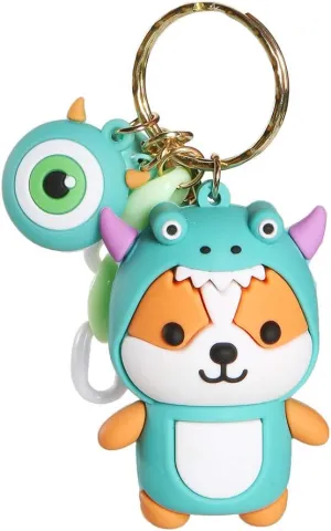 Corgi Keychain Buddy (Dinosaur)