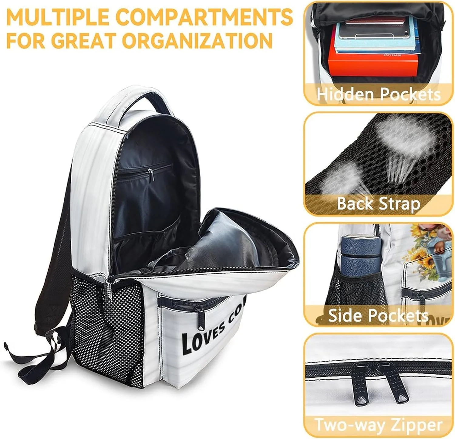 Cow Backpack with Lunch Box, Set of 3 School Backpacks Matching Combo, Cute Bookbag And Pencil Case Bundle
