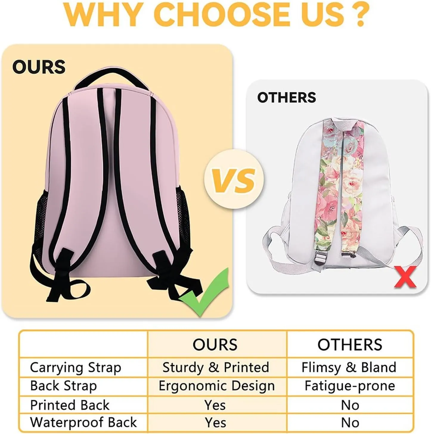 Cow Backpacks for Girls - 16 Inch Cute Backpack for School - Pink, Large Capacity, Durable, Lightweight Bookbag for Kids Travel