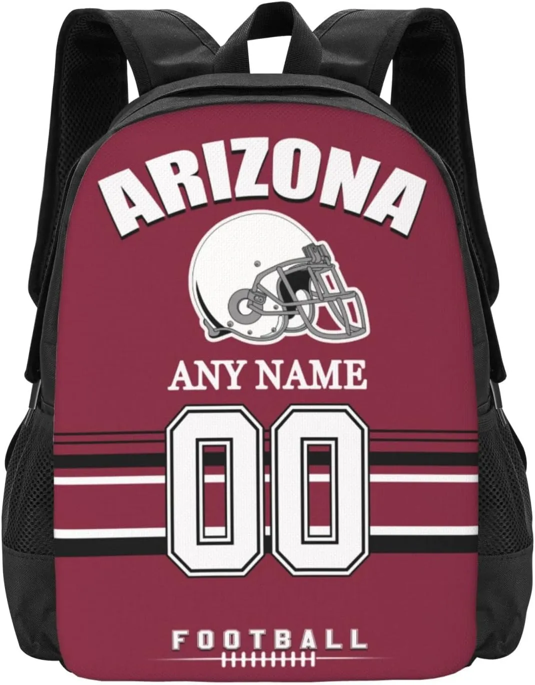 Custom Arizona Backpack for Men Women, Personalized Backpacks with Name and Number, Customized Football Style Backpack Gifts for Fans