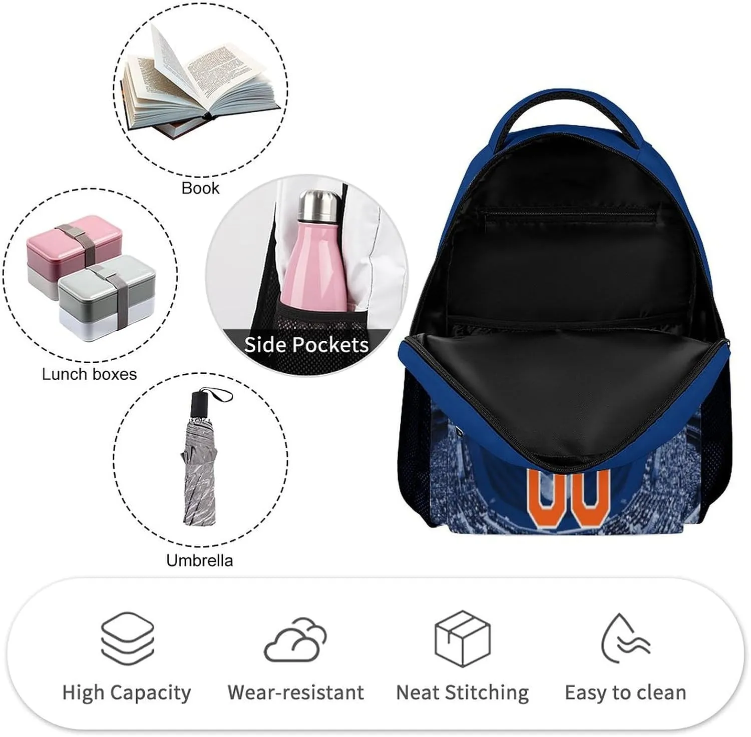 Custom Baseball Backpacks City Team Court Schoolbags Personalized Name Number Travel Camp Children Bag Fans Gift