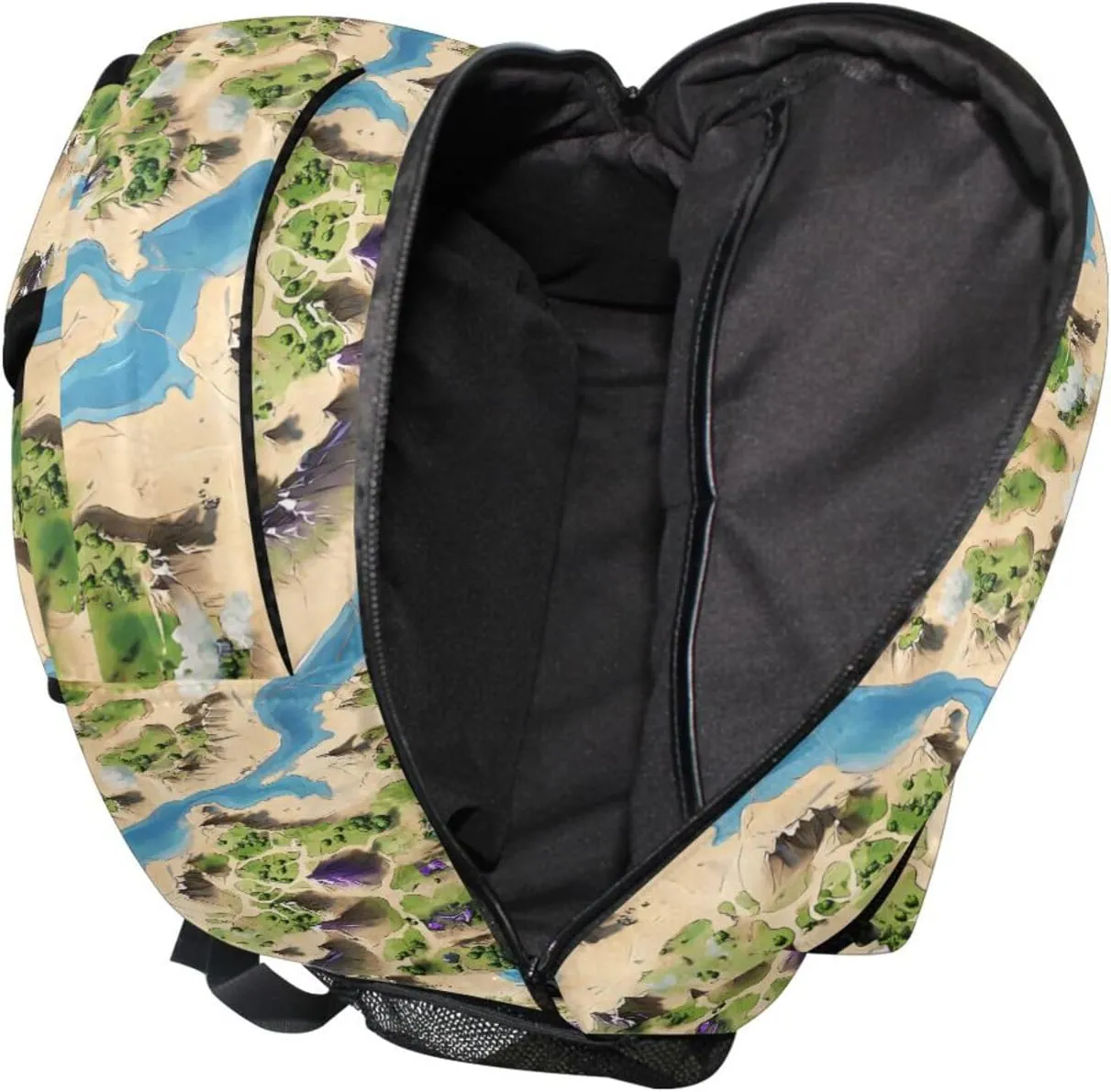 Cute Backpack for Men and Women Waterproof College School Computer Bag with Chest Strap Gift Men & Women Vintage Game Map