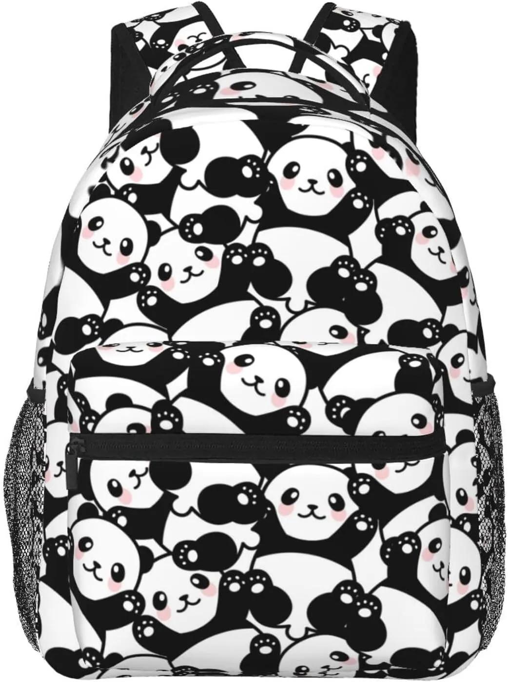Cute Black White Panda Backpacks 15 Inch Laptop Backpack Multipurpose Double Shoulder Bag For Men Women Gifts