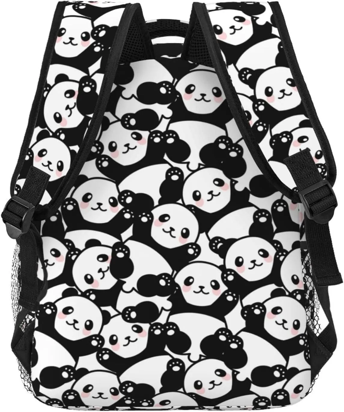 Cute Black White Panda Backpacks 15 Inch Laptop Backpack Multipurpose Double Shoulder Bag For Men Women Gifts