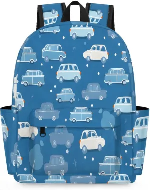 Cute Car Theme Kids Backpack for School Boys Girls Toddler Children Preschool Book Bag Kindergarten Student Travel Daypack