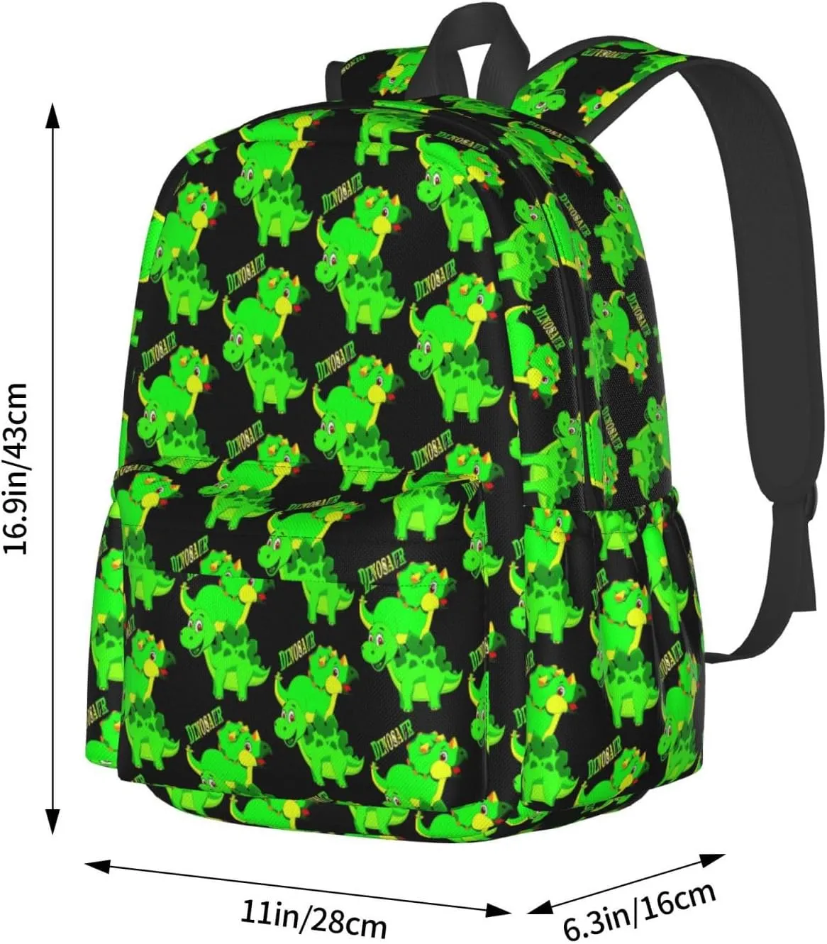 Cute Dinosaur Design Laptop Backpack Shoulder Bag Laptop Pack Travel Backpacks Commuter Back Pack Casual Daypack Bags With Side Pockets
