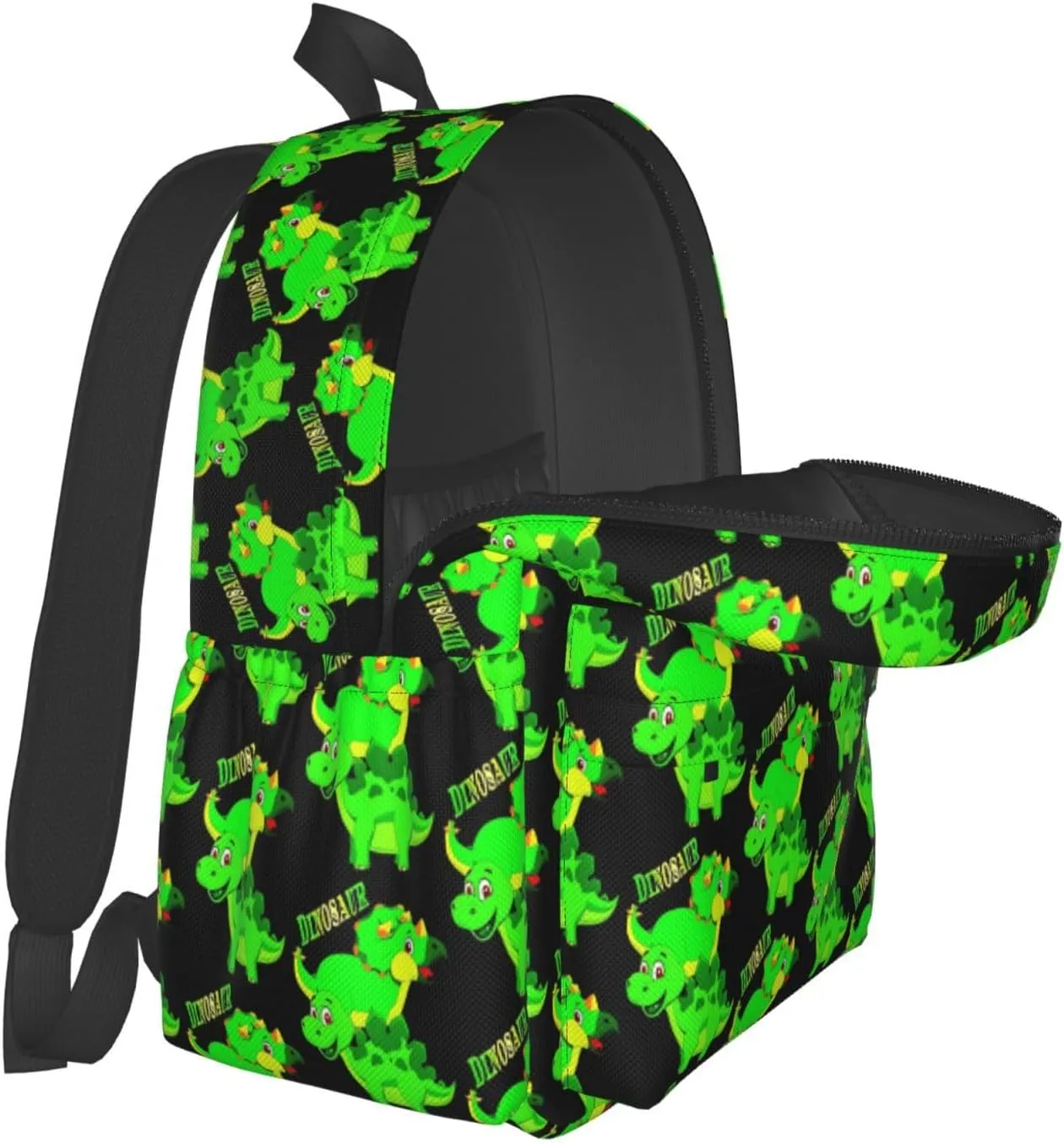 Cute Dinosaur Design Laptop Backpack Shoulder Bag Laptop Pack Travel Backpacks Commuter Back Pack Casual Daypack Bags With Side Pockets