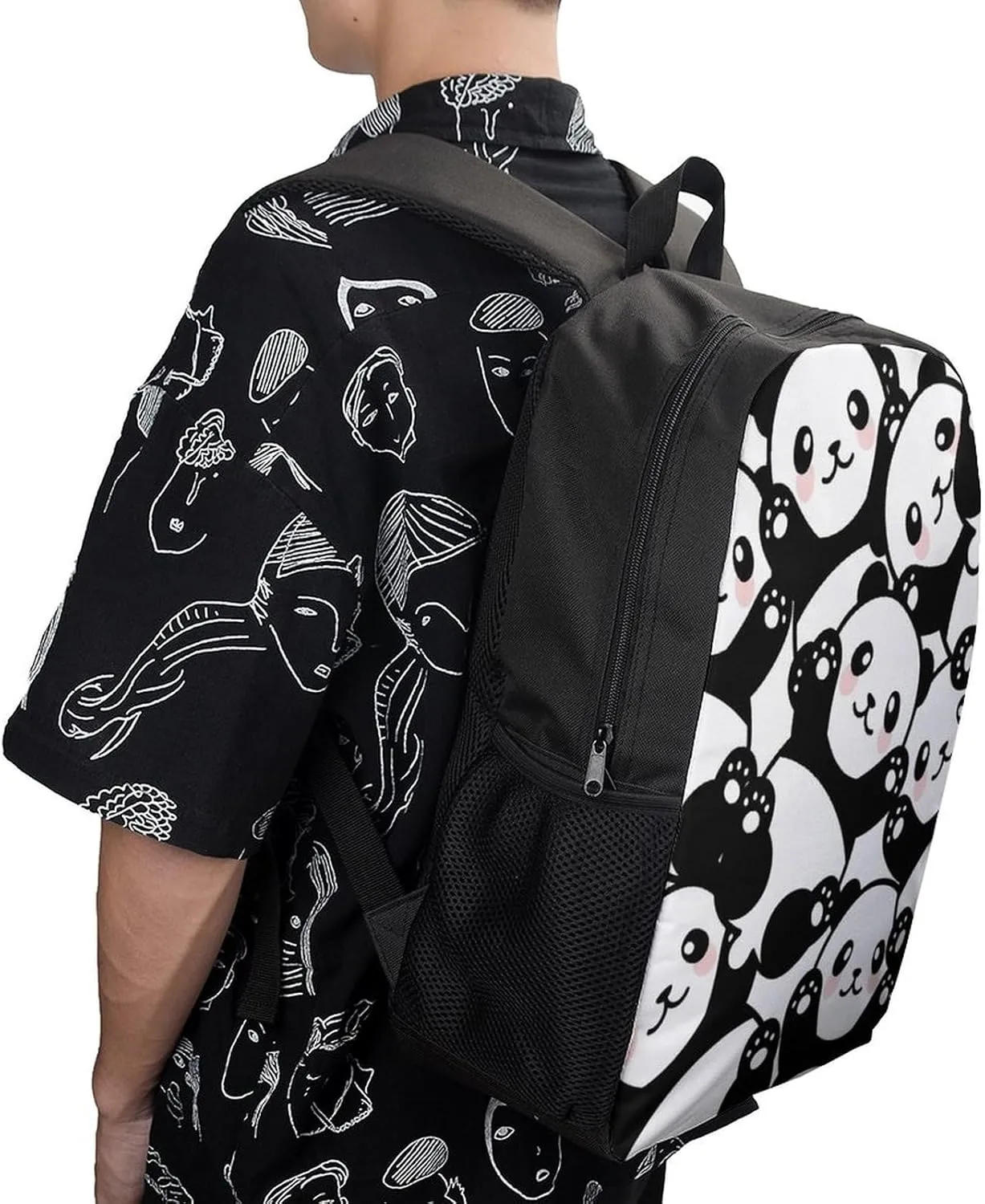 Cute Panda Backpack Lightweight Waterproof Backpacks Laptop Backpack for Unisex Casual Travel Daypacks Large Capacity