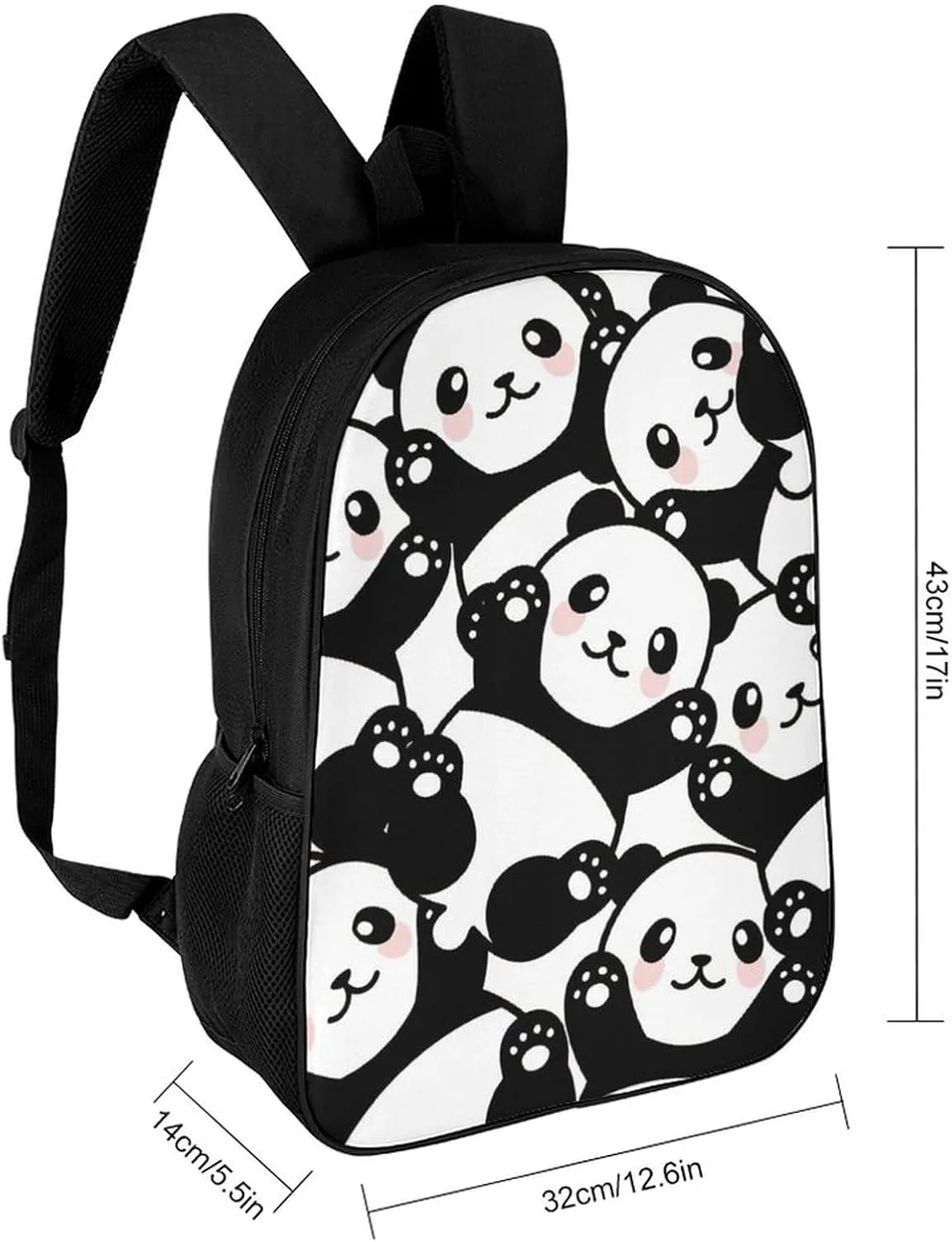 Cute Panda Backpack Lightweight Waterproof Backpacks Laptop Backpack for Unisex Casual Travel Daypacks Large Capacity