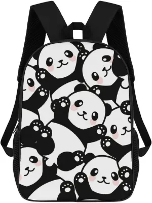 Cute Panda Backpack Lightweight Waterproof Backpacks Laptop Backpack for Unisex Casual Travel Daypacks Large Capacity