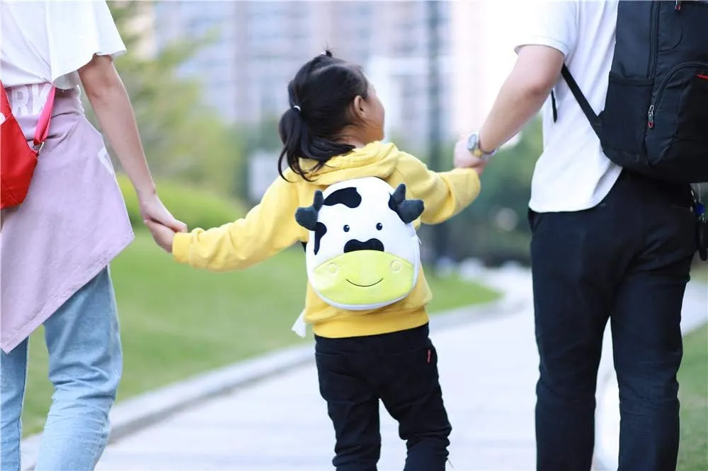 Cute Toddler Backpack Stuffed Cartoon Animal Mini Schoolbag For Boys And Girls (Cow)