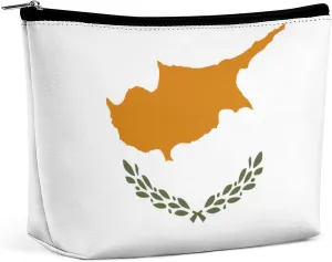 Cyprus Flag Cosmetic Bag Makeup Organizer Travel-Friendly Pouch for Girls Women