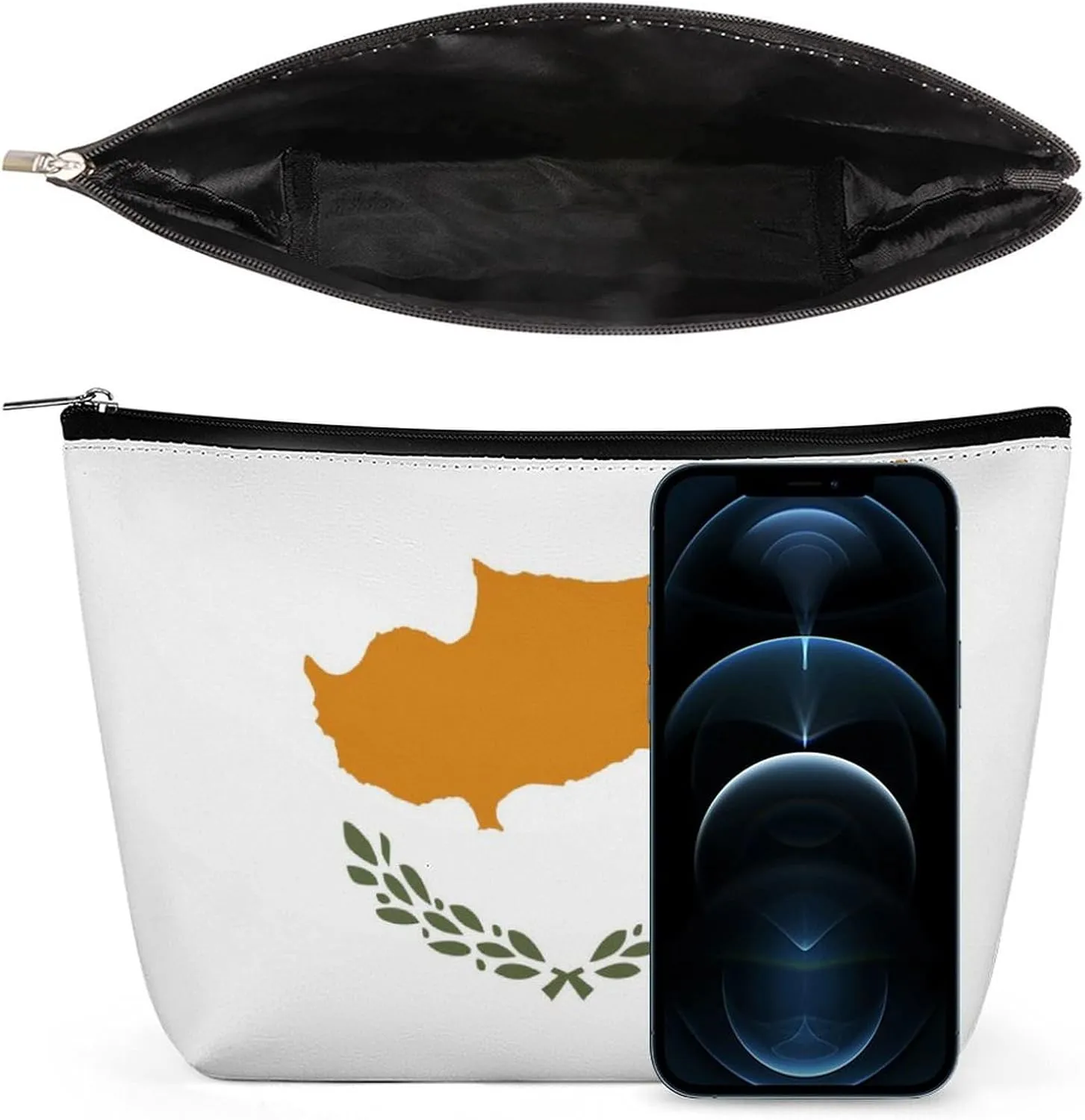 Cyprus Flag Cosmetic Bag Makeup Organizer Travel-Friendly Pouch for Girls Women