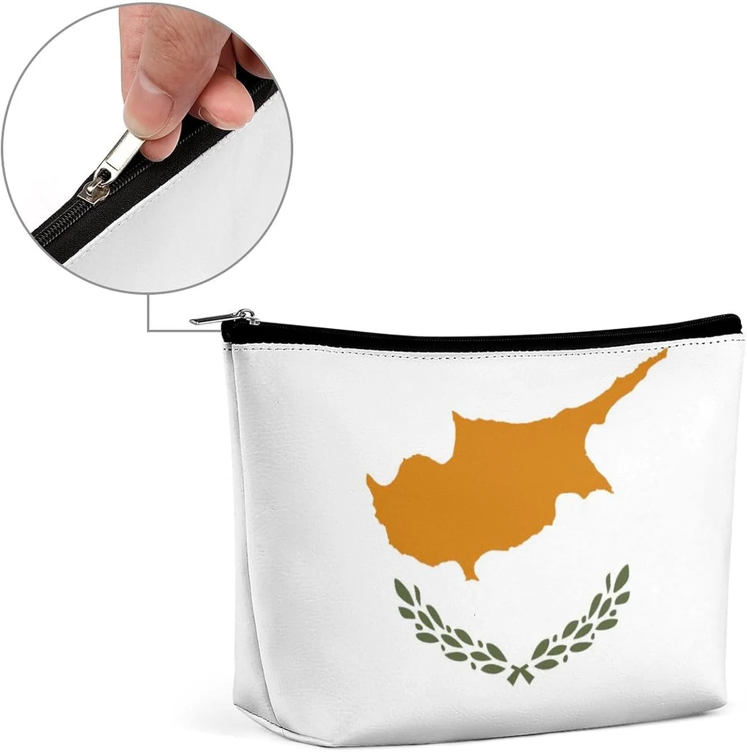Cyprus Flag Cosmetic Bag Makeup Organizer Travel-Friendly Pouch for Girls Women