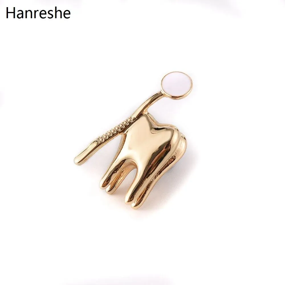 Dentist Tooth Shape Cute Medical Brooch Pin For Doctor Nurse Lapel Badge Pins Jewelry Gift Accessories