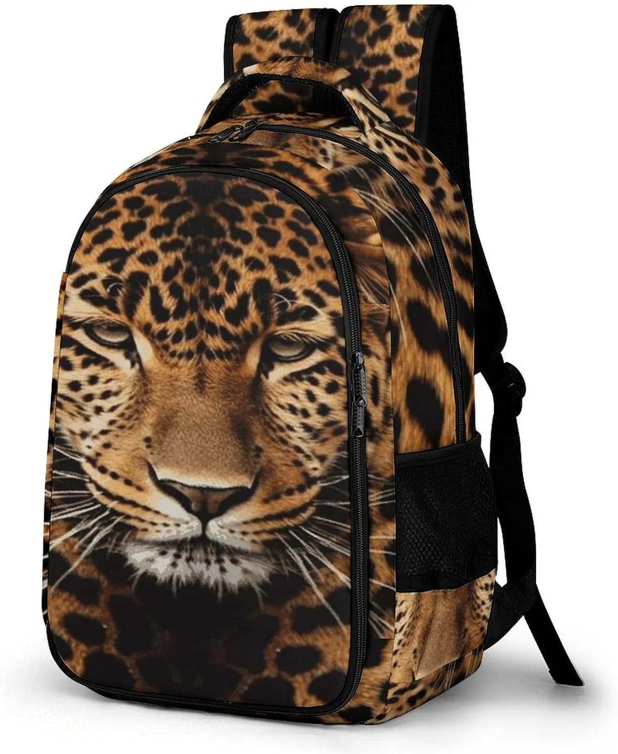 Depict A Leopard Travel Backpack Adjustable Computer Bag Casual Travel Daypack Satchel Backpack Unisex