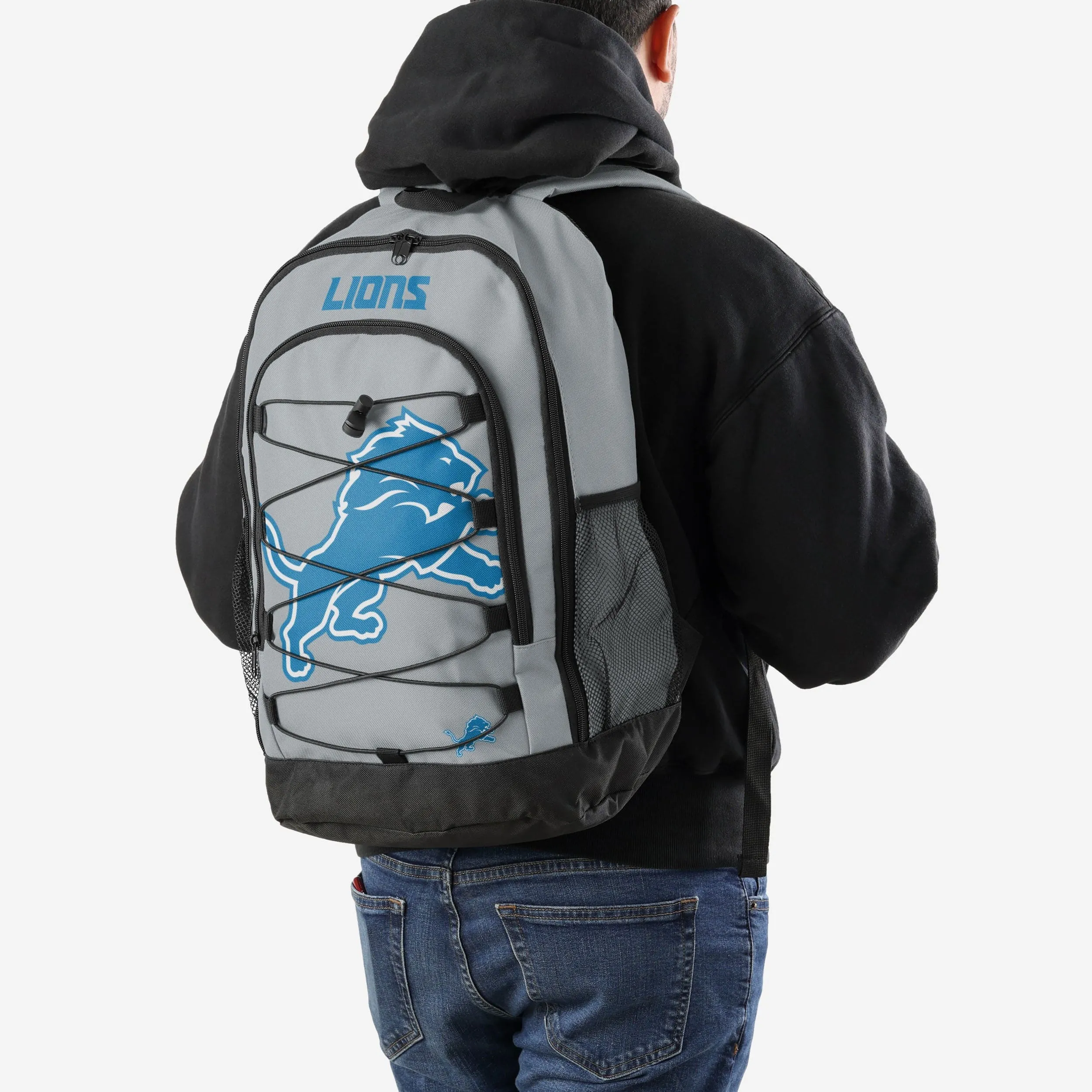 Detroit Lions Big Logo Bungee Backpack