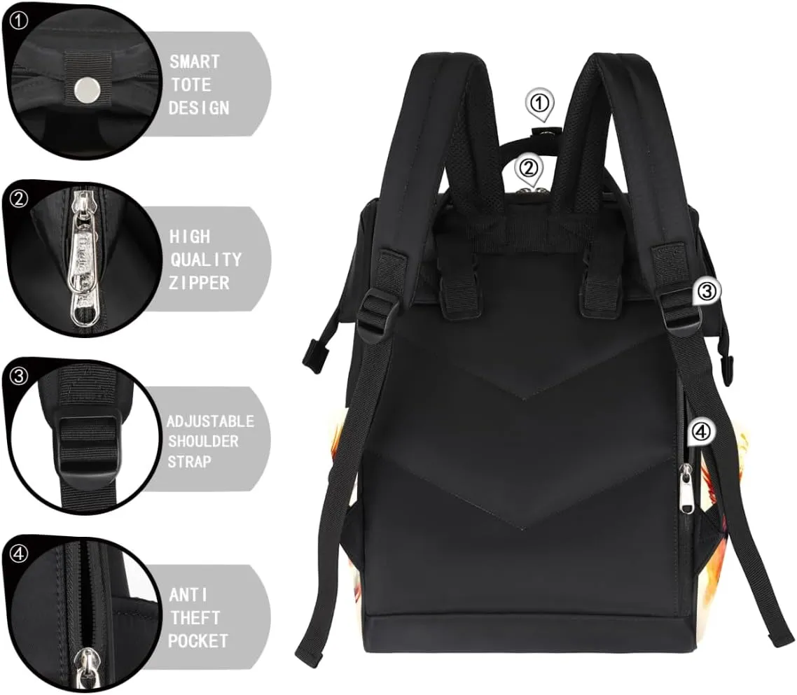 Diaper Bag Backpack for Mon and Dad Phoenix Design Travel Diaper Tote Bags Multi Function Waterproof Backpacks Newborn Essentials