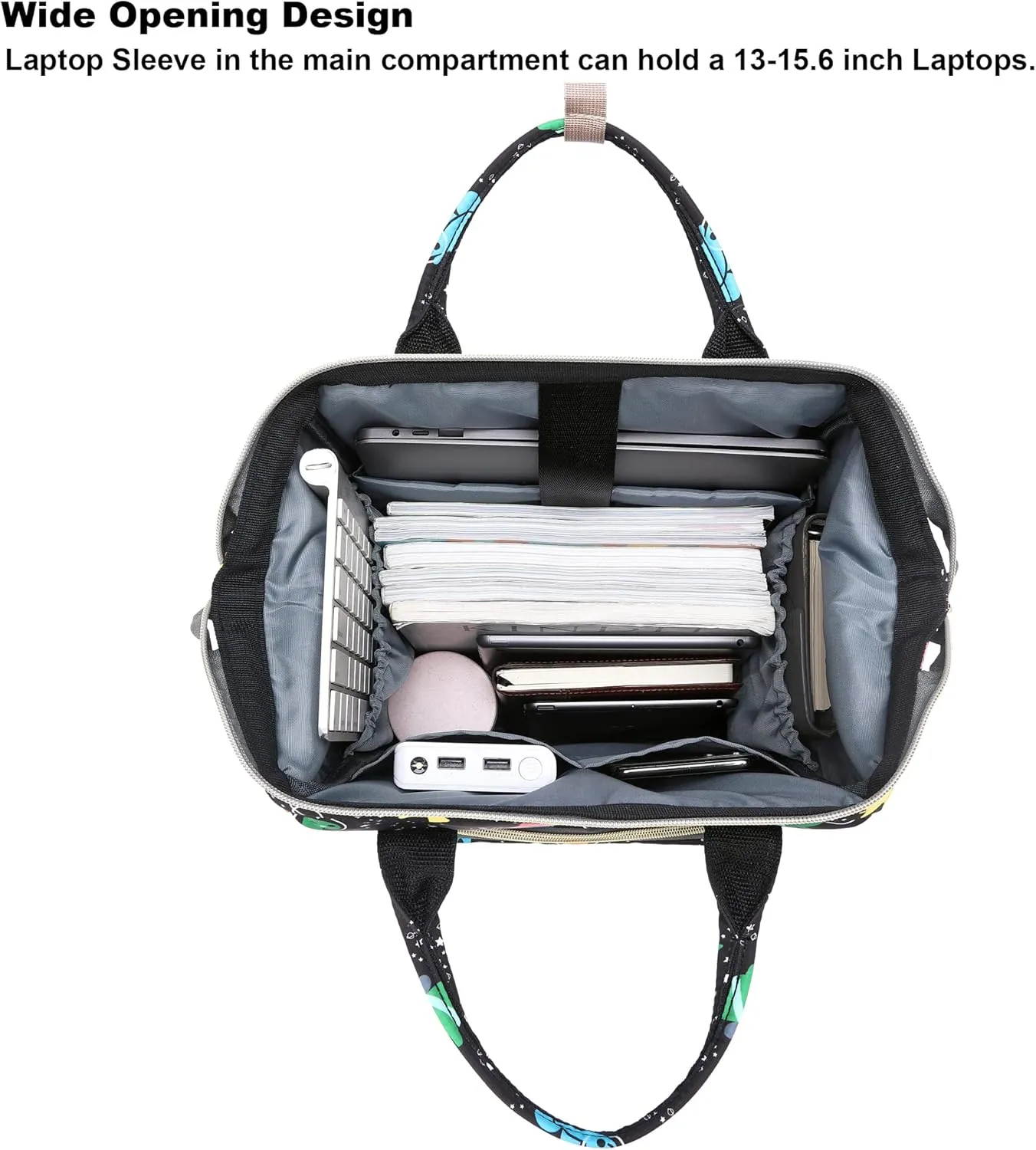 Dinosaur Women Laptop Backpack, College School Backpack Bookbag 15.6 Inch Computer Backpacks for Work Business Travel
