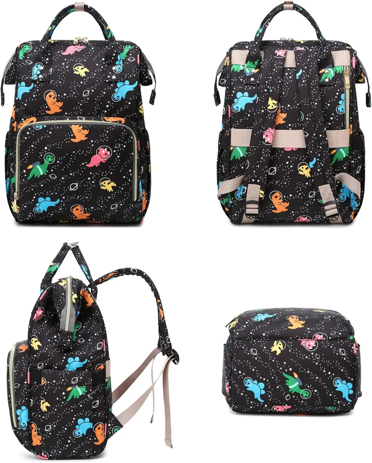 Dinosaur Women Laptop Backpack, College School Backpack Bookbag 15.6 Inch Computer Backpacks for Work Business Travel