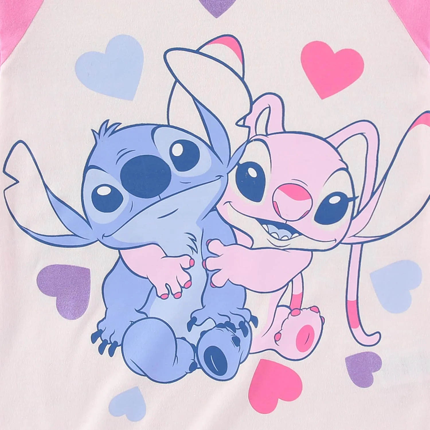 Disney Lilo & Stitch Girls 2 Piece Long Sleeve Shirt and French Terry Pants Set for Big Kids