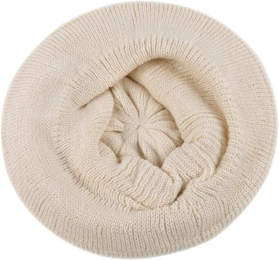 DOCILA Fashion Women Flower Cloche Caps Warm Knit Bucket Bowler Hats Vintage Wrinkled Beanie Caps