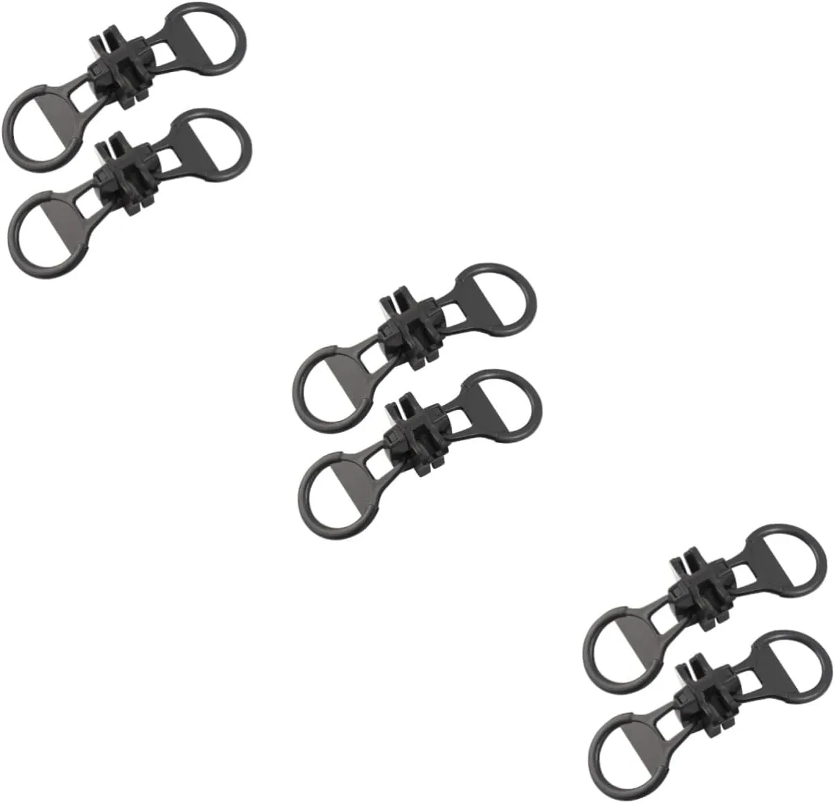 DOITOOL 2sets 2pcs Zipper Pull Replacement Sliders Durable Zipper Heads for Coats Jackets Backpacks and Bags Easy to Install Detachable Practical 2pcs*2