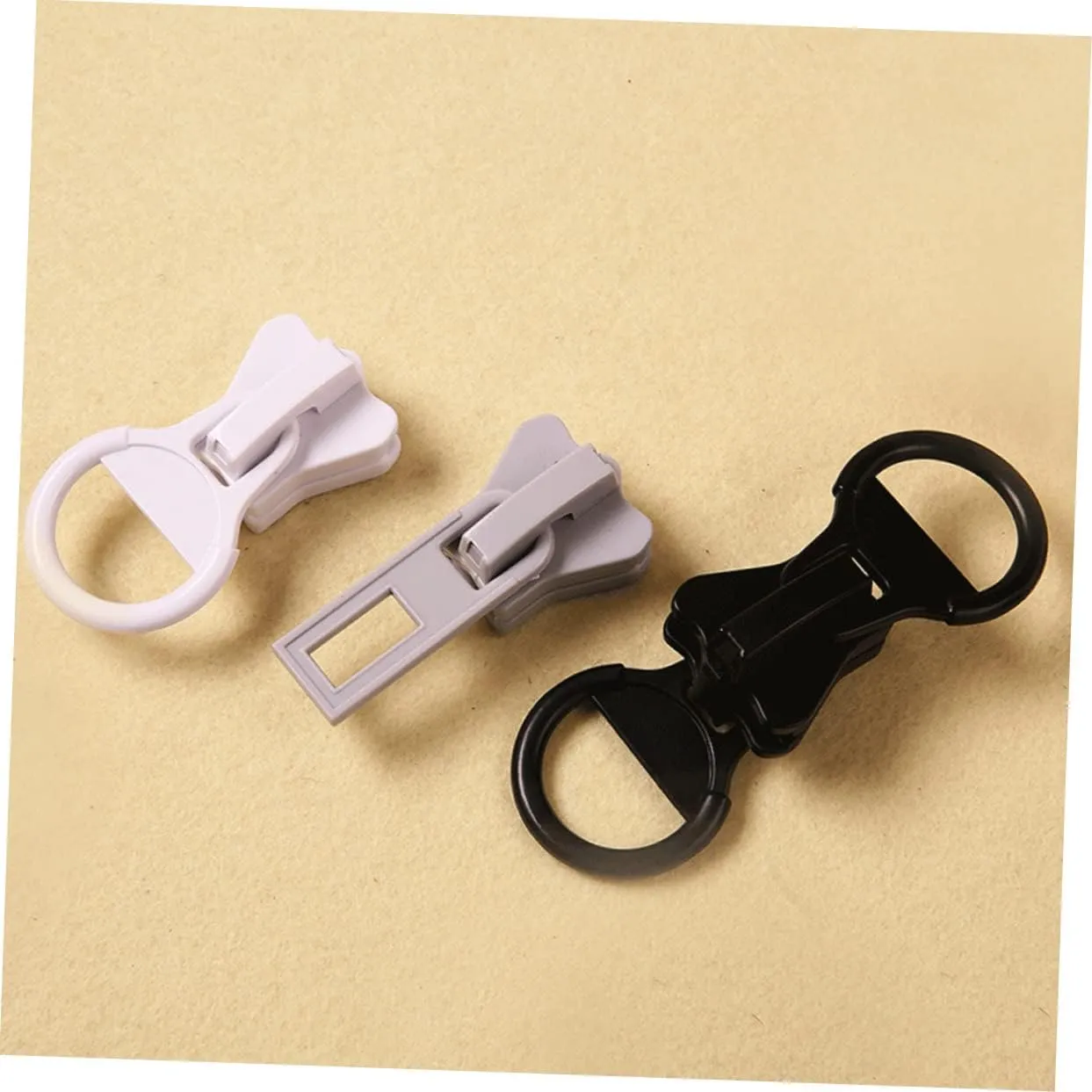 DOITOOL 2sets 2pcs Zipper Pull Replacement Sliders Durable Zipper Heads for Coats Jackets Backpacks and Bags Easy to Install Detachable Practical 2pcs*2