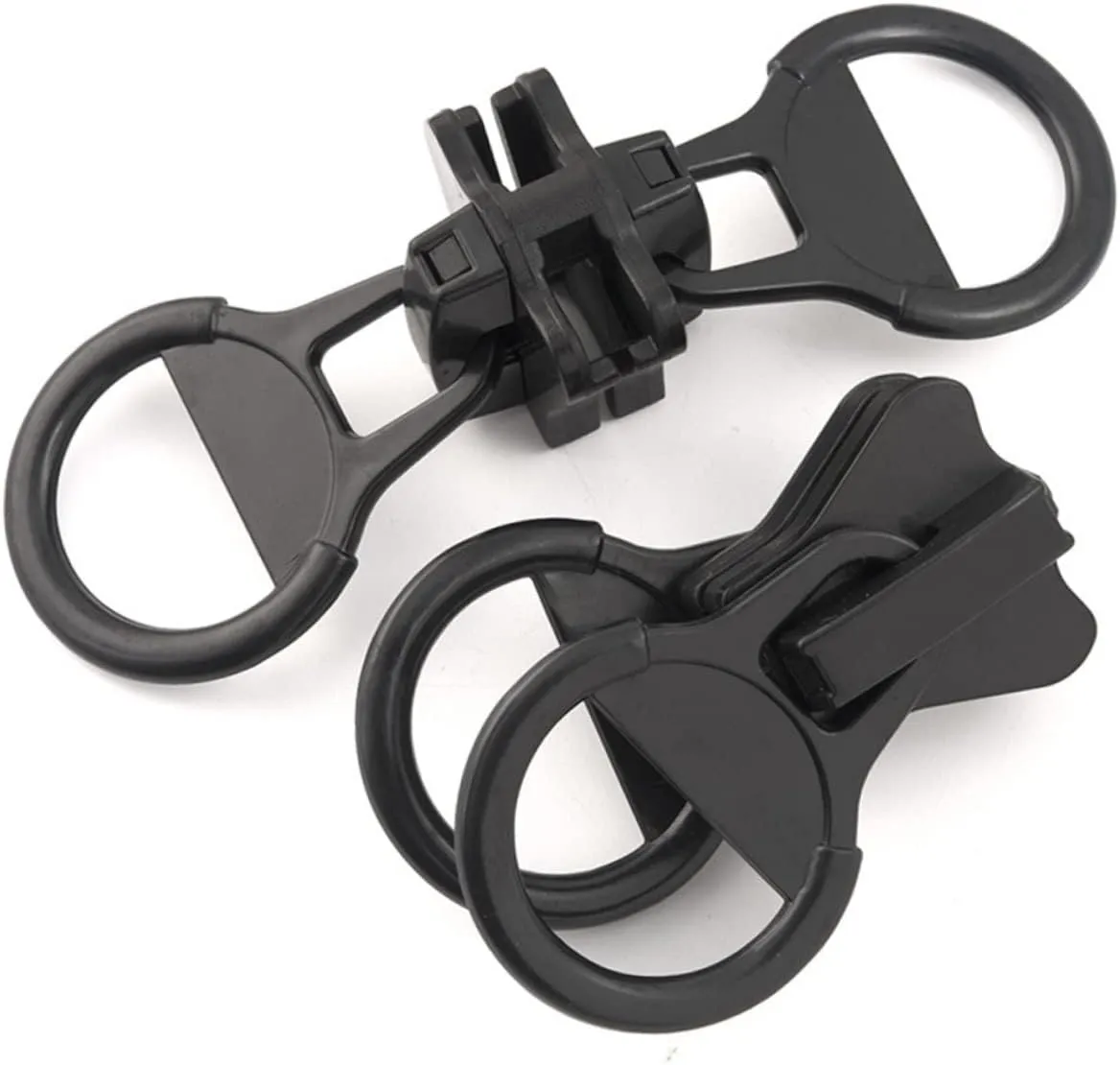 DOITOOL 2sets 2pcs Zipper Pull Replacement Sliders Durable Zipper Heads for Coats Jackets Backpacks and Bags Easy to Install Detachable Practical 2pcs*2