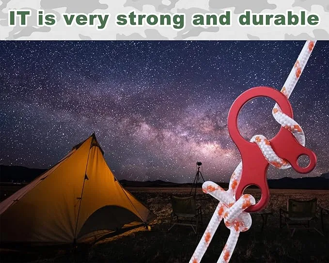 DS. DISTINCTIVE STYLE Aluminum Guyline Tensioner 20 Pieces Rope Tensioner for Outdoor Tent Camping Accessories