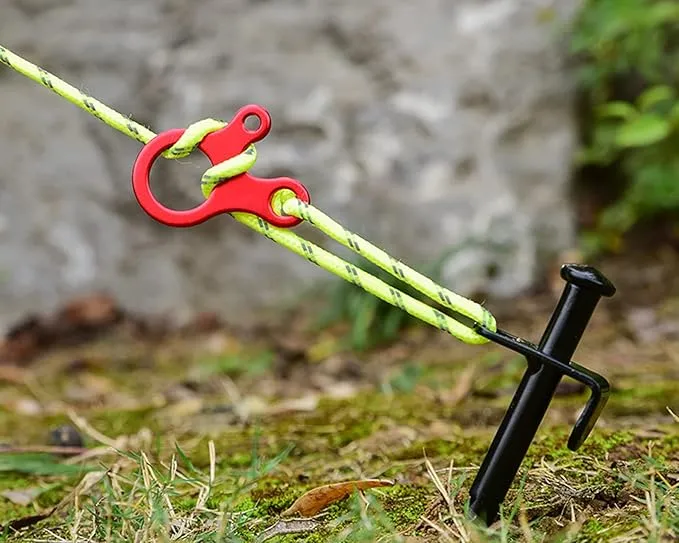 DS. DISTINCTIVE STYLE Aluminum Guyline Tensioner 20 Pieces Rope Tensioner for Outdoor Tent Camping Accessories