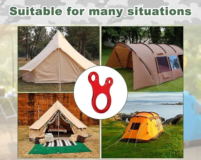 DS. DISTINCTIVE STYLE Aluminum Guyline Tensioner 20 Pieces Rope Tensioner for Outdoor Tent Camping Accessories